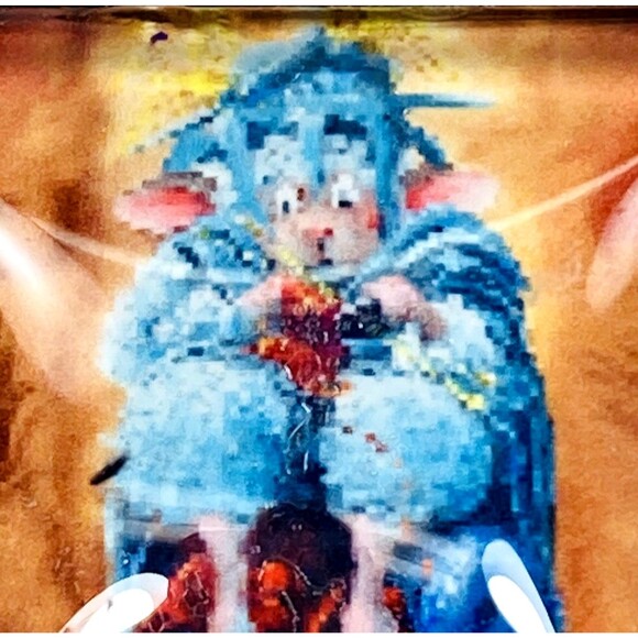 Sheep Art Pendant Necklace Yarn Knit OG Custom Glass C Togel NY Statue Liberty - Picture 5 of 12